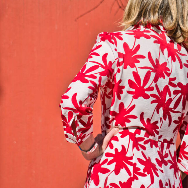 vestido camisero flores rojas bee pipa